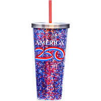 America 250 Cup with Straw