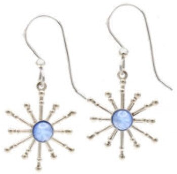 Silver Forest Snowflake Spoke Earrings