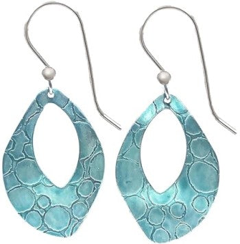 Silver Forest Textured Organic Shape Earrings