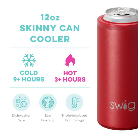 Crimson Skinny Can Cooler