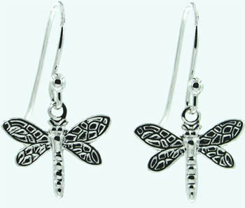 Spirit by Silver Forest Silver Dragonfly Earrings
