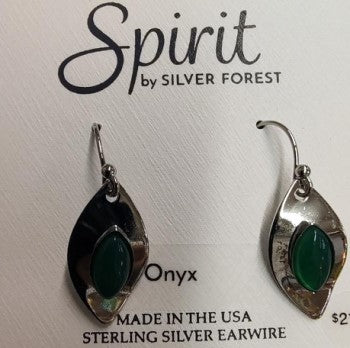 Spirit by Silver Forest Silver Marquis & Marquis Stone Earrings