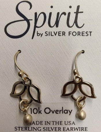 Spirit by Silver Forest Lotus Floweer & Drop Earrings