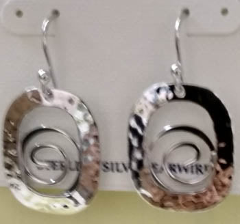 Spirit by Silver Forest Silver Coil In Soft Square Earrings