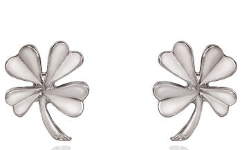 Spirit by Silver Forest Silver Lucky Shamrock Earrings