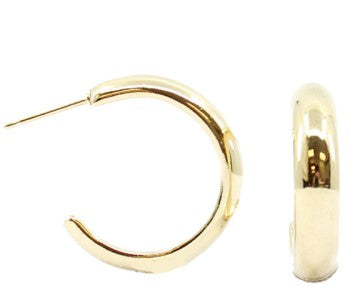 Spirit by Silver Forest Gold Chunky Chic Hoop Earrings