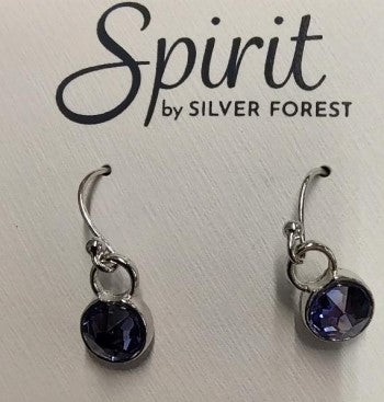 Spirit by Silver Forest Silver Dainty Crystal Drop Earrings