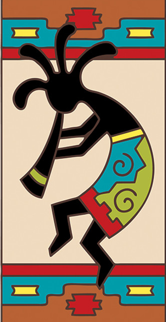 Southwest Kokopelli Right Tile