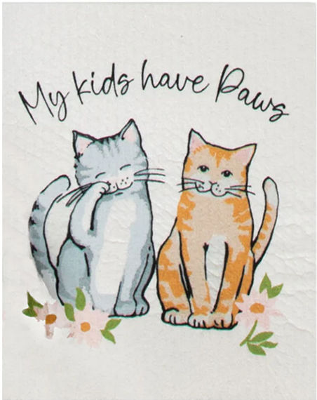 My Kids Have Paws Swedish Dishcloth Set/2