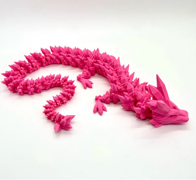 Pink Articulated Crystal Dragon