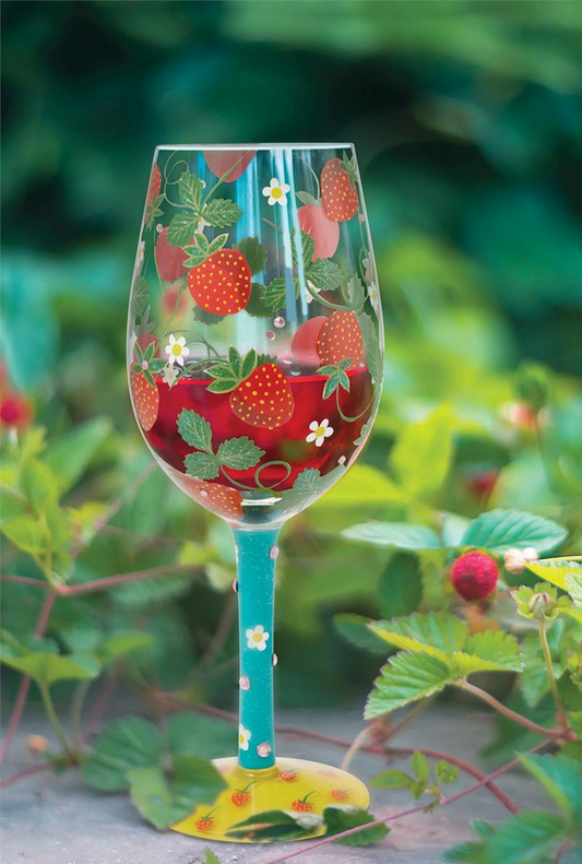 Strawberry Patch Lolita Wine Glass