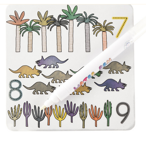 Dinosaur Magic Water Colour-In Cards