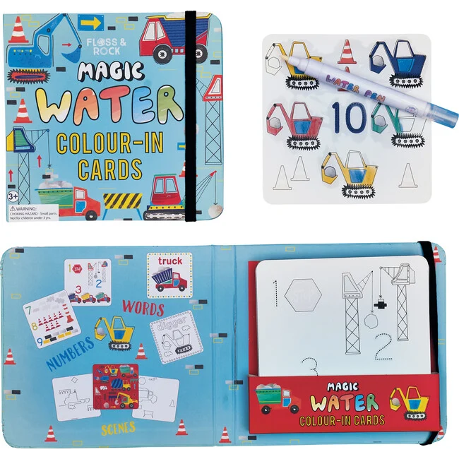 Construction Magic Water Colour-In Cards