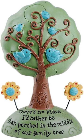 There's No Place I'd Rather Be Family Tree with Blue Birds