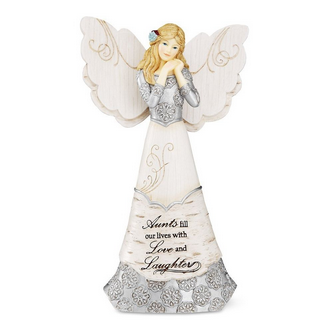 Aunts Fill Our Lives with Love and Laughter Angel Figurine