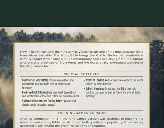 KJV Study Bible Large Print Evergreen