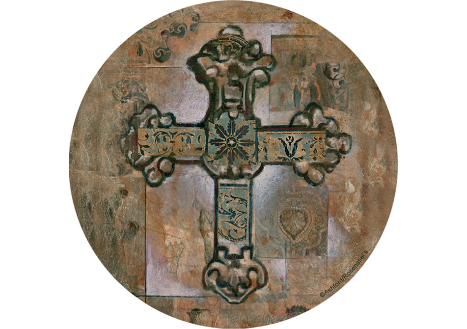 Cross Design Car Coasters Set Of 2