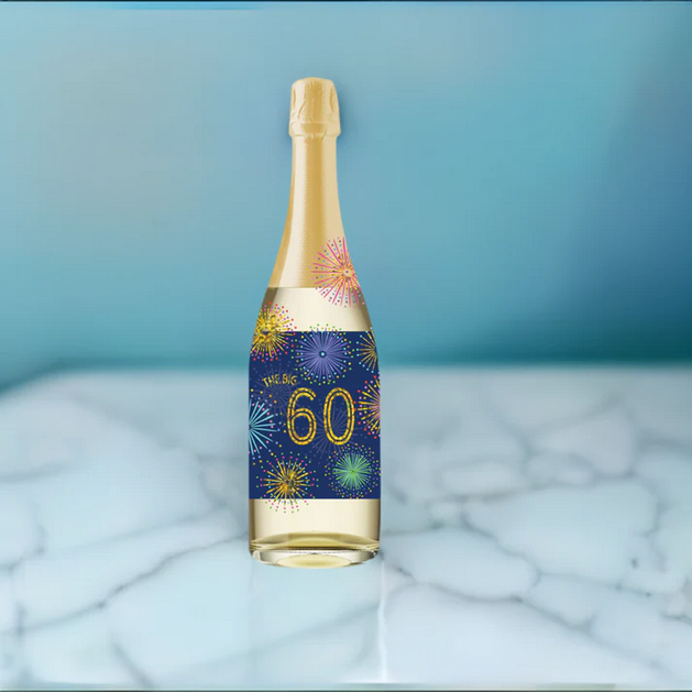 60th Birthday Fireworks Champagne Sound Card