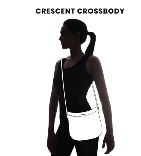 Hummingbird Black Crescent Crossbody Purse