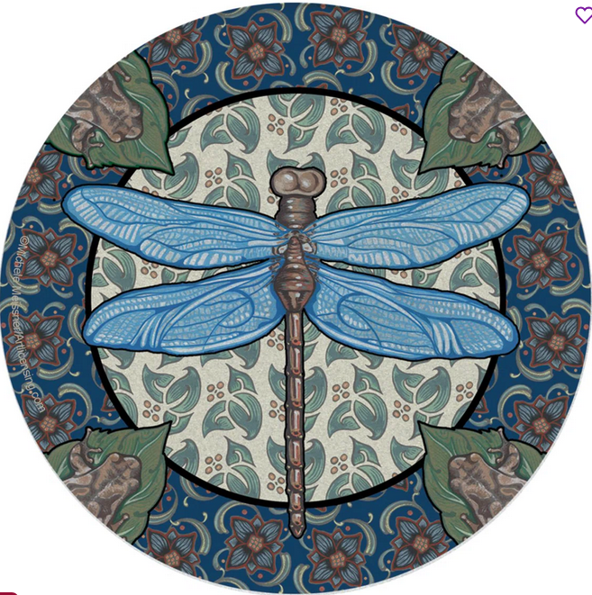 Apple Dragonfly Sandstone Coasters/4 Pack