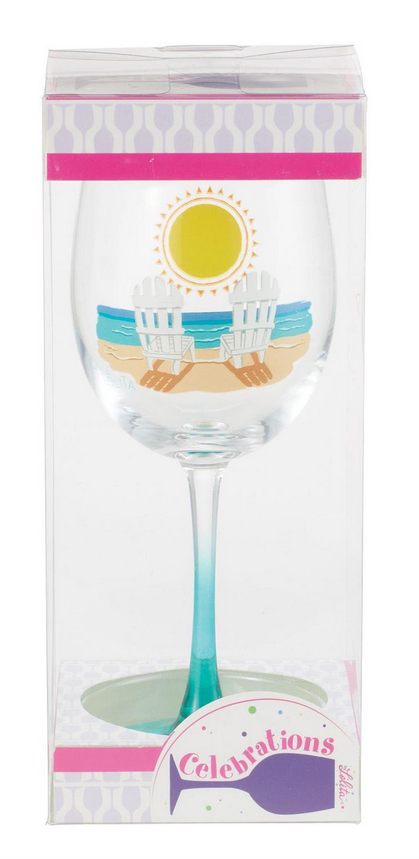 Sun On The Beach Celebrations by Lolita Wine Glass