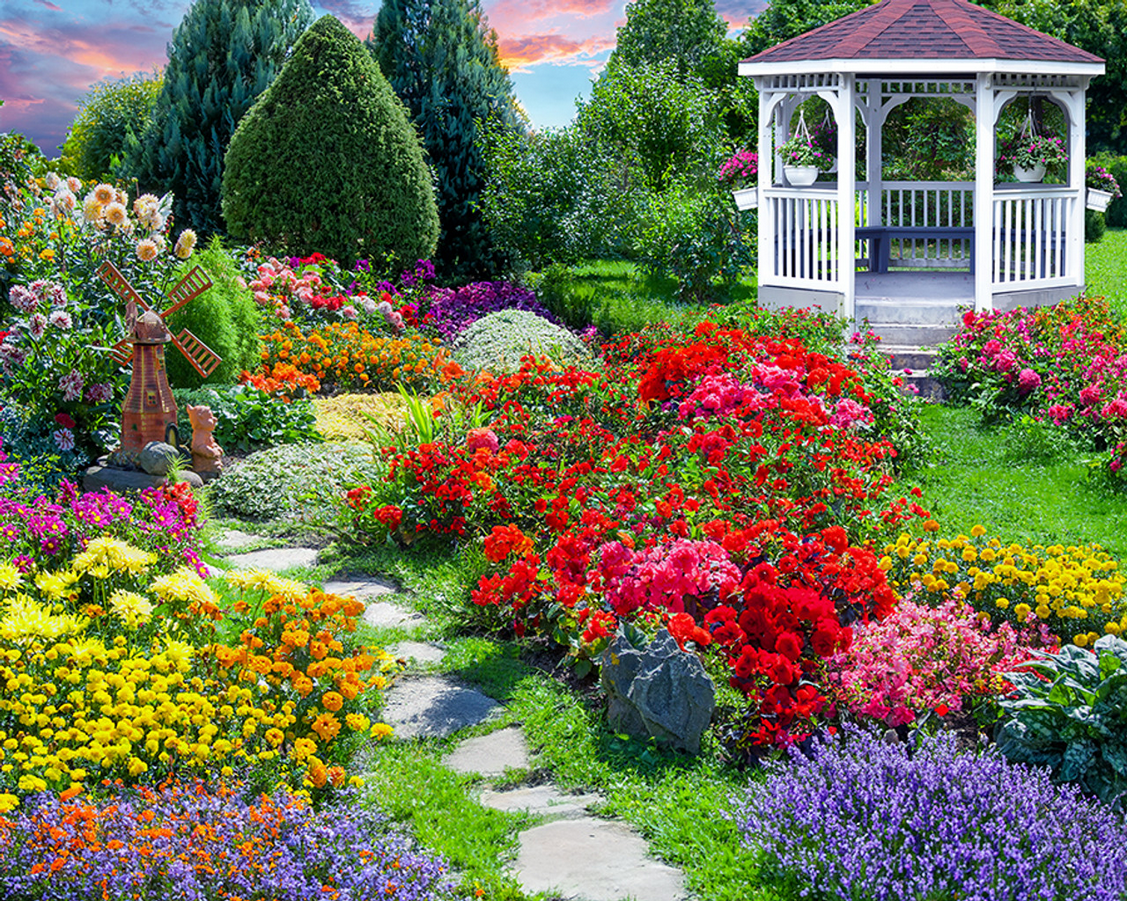 Flower Garden 500 Piece Jigsaw Puzzle