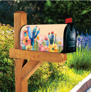 Cactus Blooms Mailbox Wrap