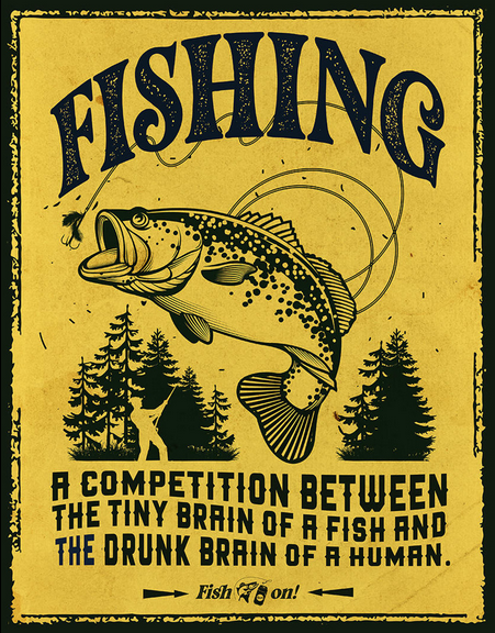Fishing Tin Sign