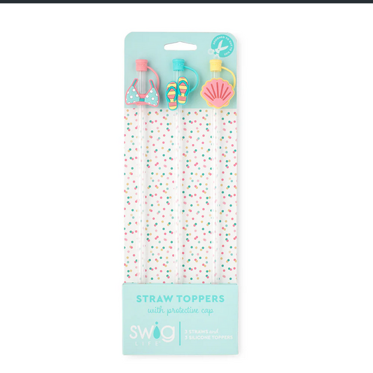 Errbody At The Beach Straw Topper Set