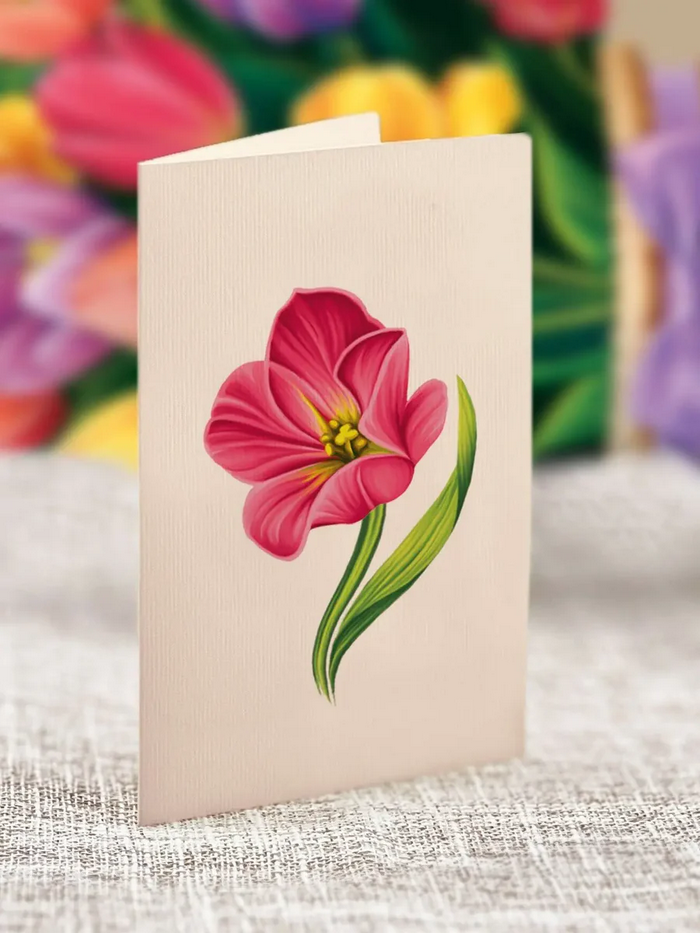 Festive Tulips FreshCut Paper - Pop Up Flower Bouquet