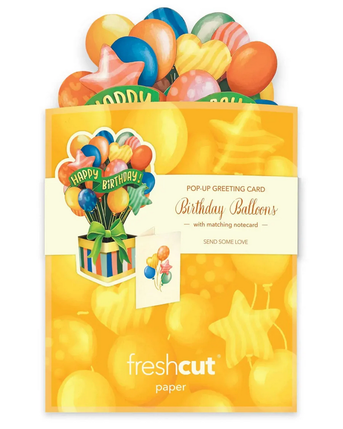 Mini Birthday Balloons FreshCut Paper - Pop Up Balloon Bouquet