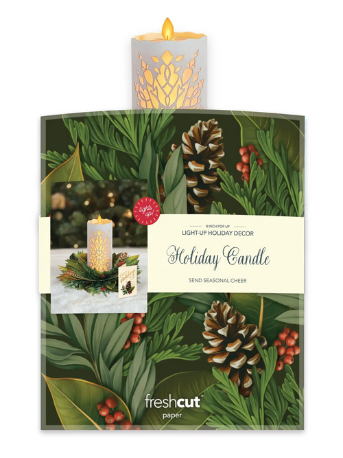 Holiday Candle FreshCut Paper - Pop Up Bouquet Card