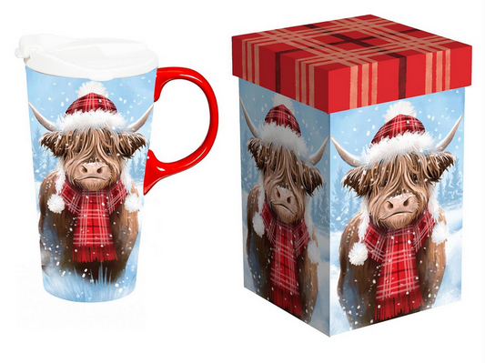 Holly Homestead Highland Cow Travel Cup