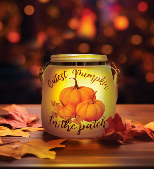 Cutest Pumpkin In The Patch LED Glass Candle Jar