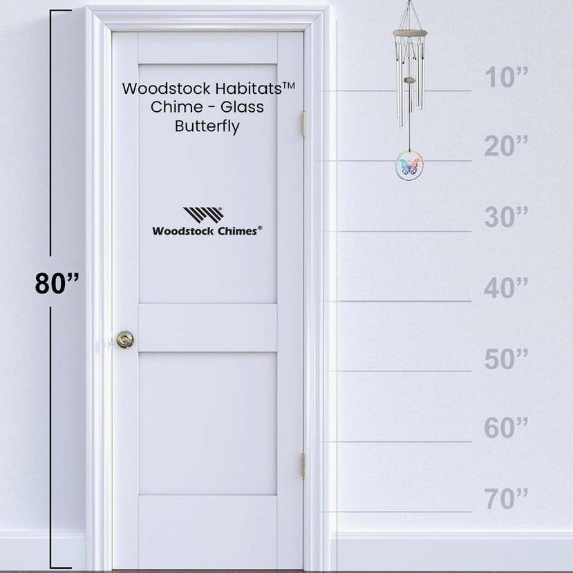Glass Butterflty Woodstock Habitats Wind Chime