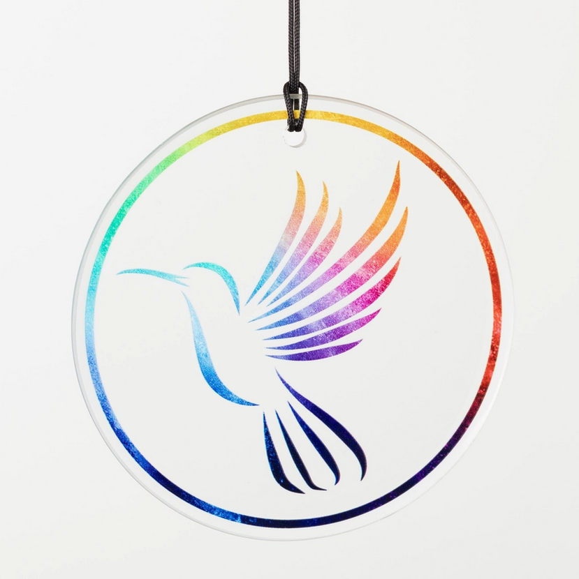 Glass Hummingbird Woodstock Habitat Wind Chime