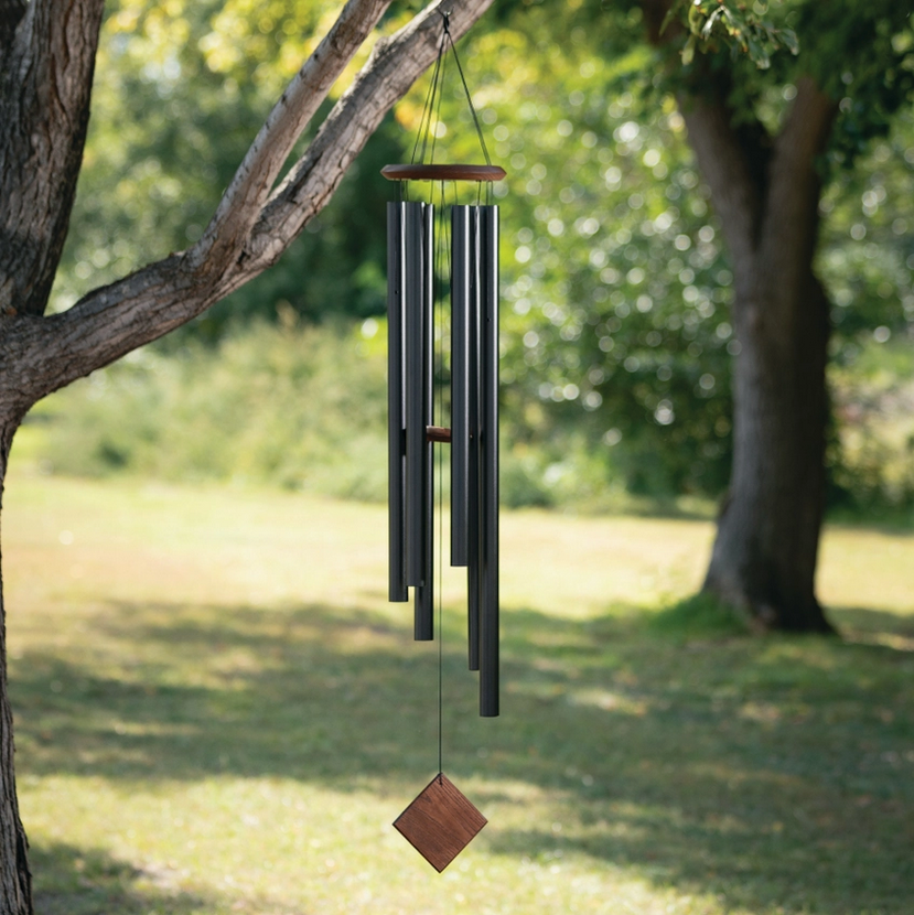 Black/Teak Chimes of Neptune Woodstock Wind Chime