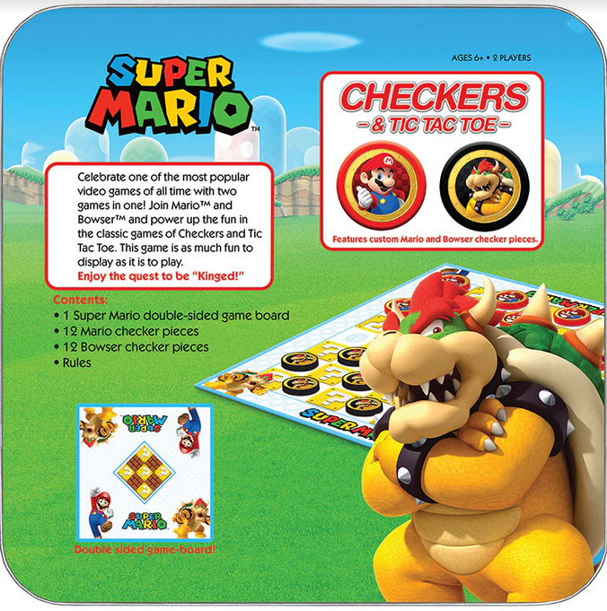Super Mario vs. Bowser Checkers & Tic Tac Toe