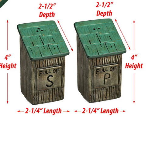 Outhouse Salt & Pepper Shakers