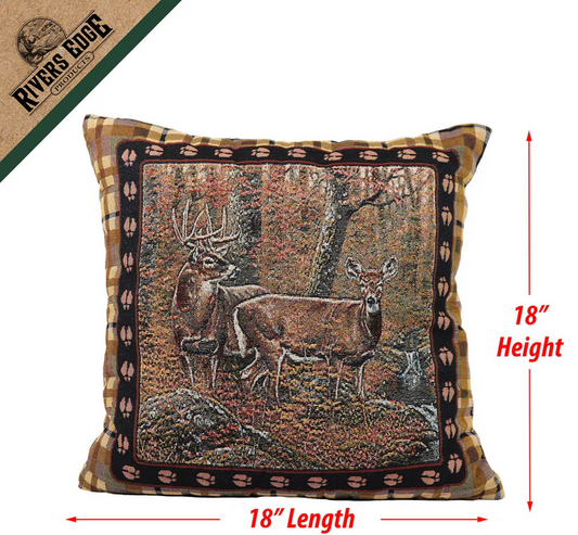 Deer Tapestry Pillow