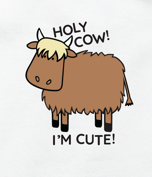 Highland Cow Baby Onesie