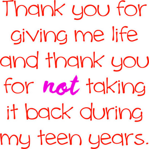 Thank You for Giving Me Life Flour Sack Kitchen Towel