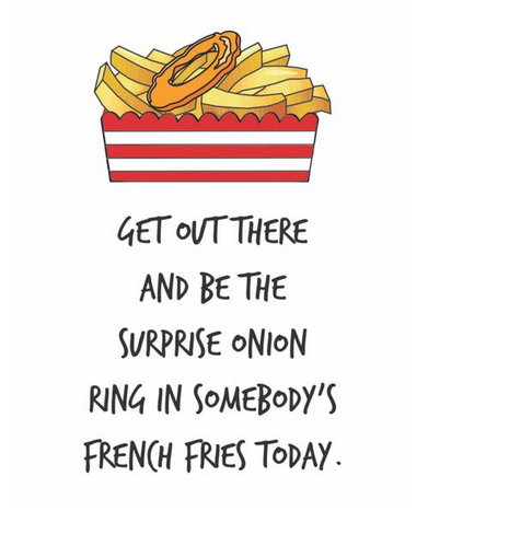 Surprise Onion Ring Flour Sack Kitchen Towel