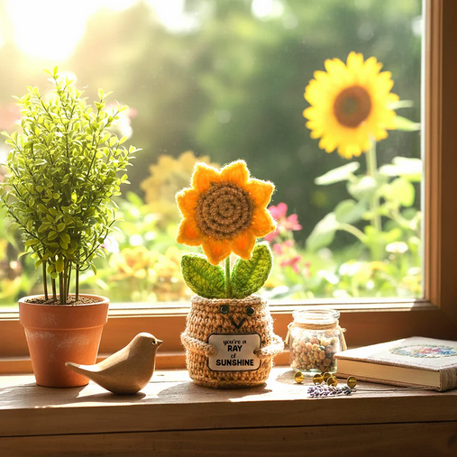 Mini Crocheted Sunflower
