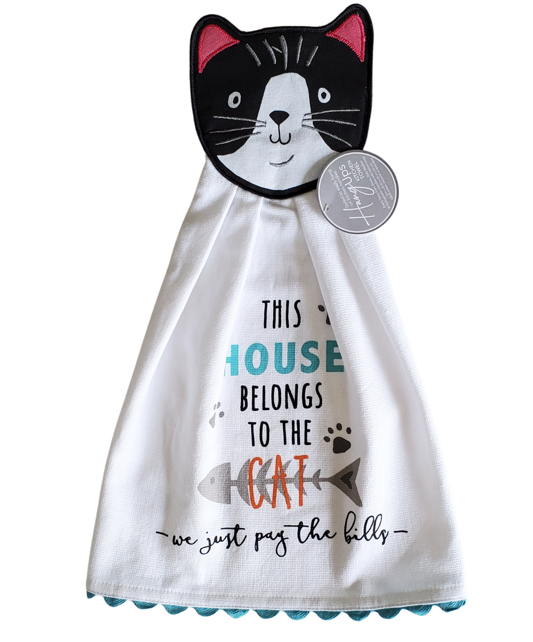 This House Belongs to the Cat Hang Ups Kitchen Towel