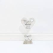 A Piece Of My Heart Lives In Heaven Wooden Heart