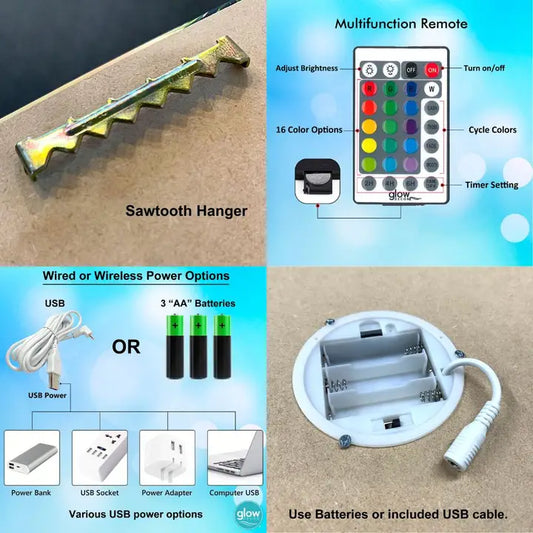 Hummingbirds LED Wall Canvas