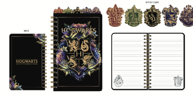 Hogwarts Crests Spiral Tabbed Notebook
