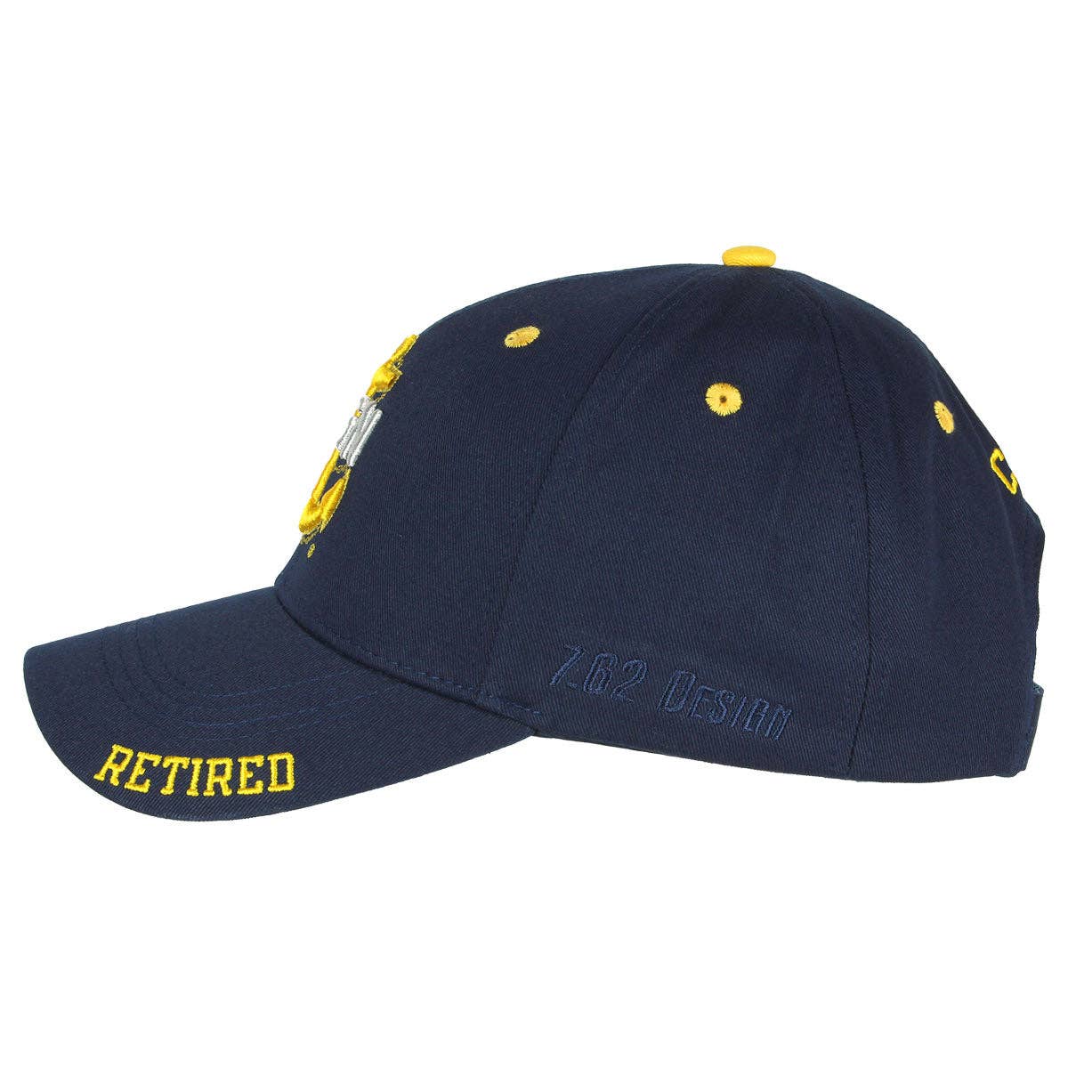 US Navy Retired Chief Twill Hat: Navy Blue