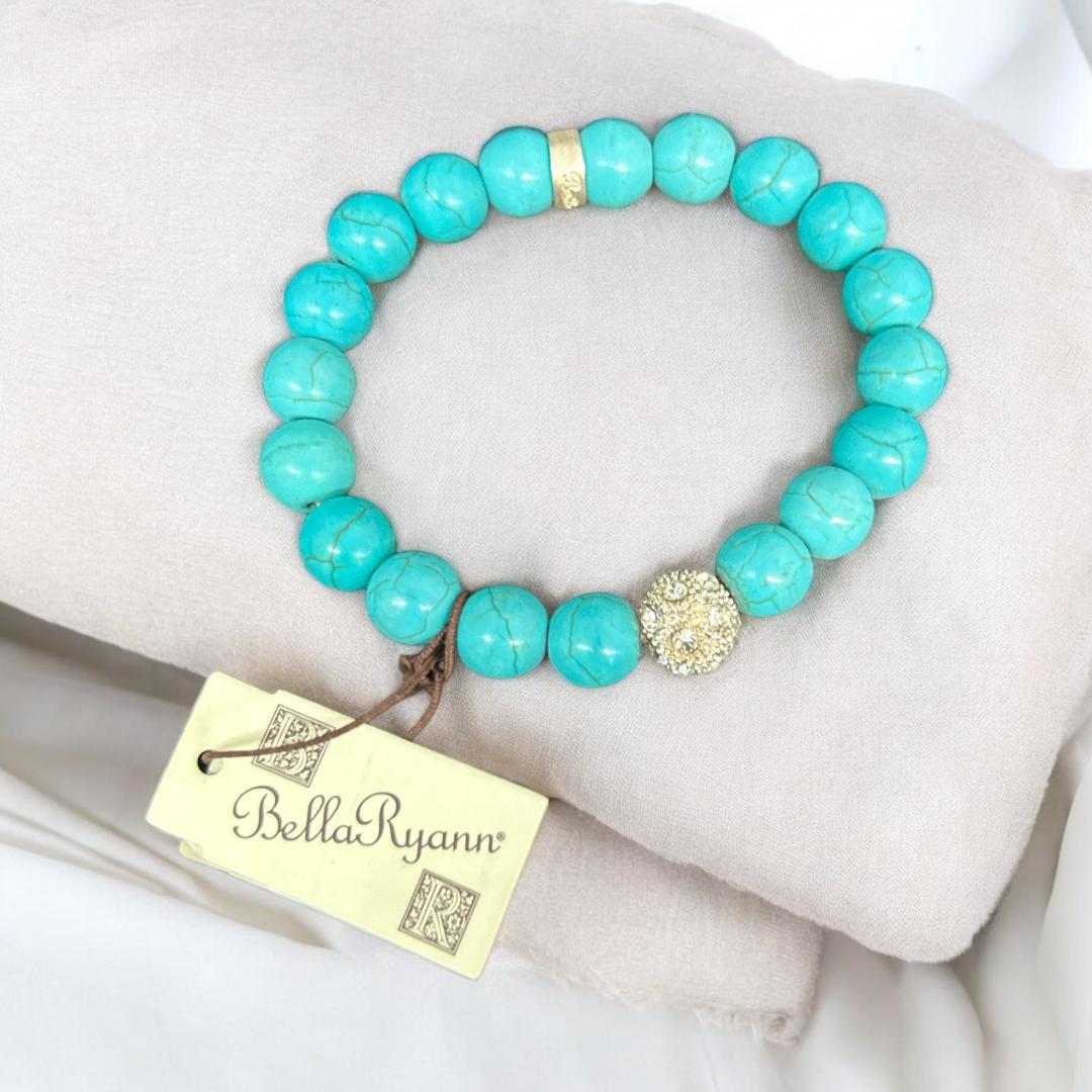 Turquoise Bead Stretch Bracelet